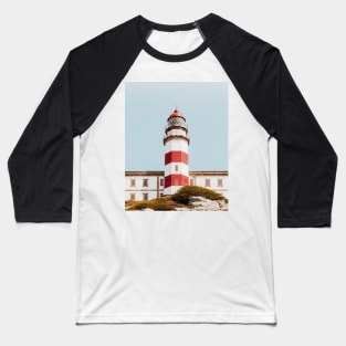 Lighthouse, Tropical landscape palms, Sky, Nature print Baseball T-Shirt